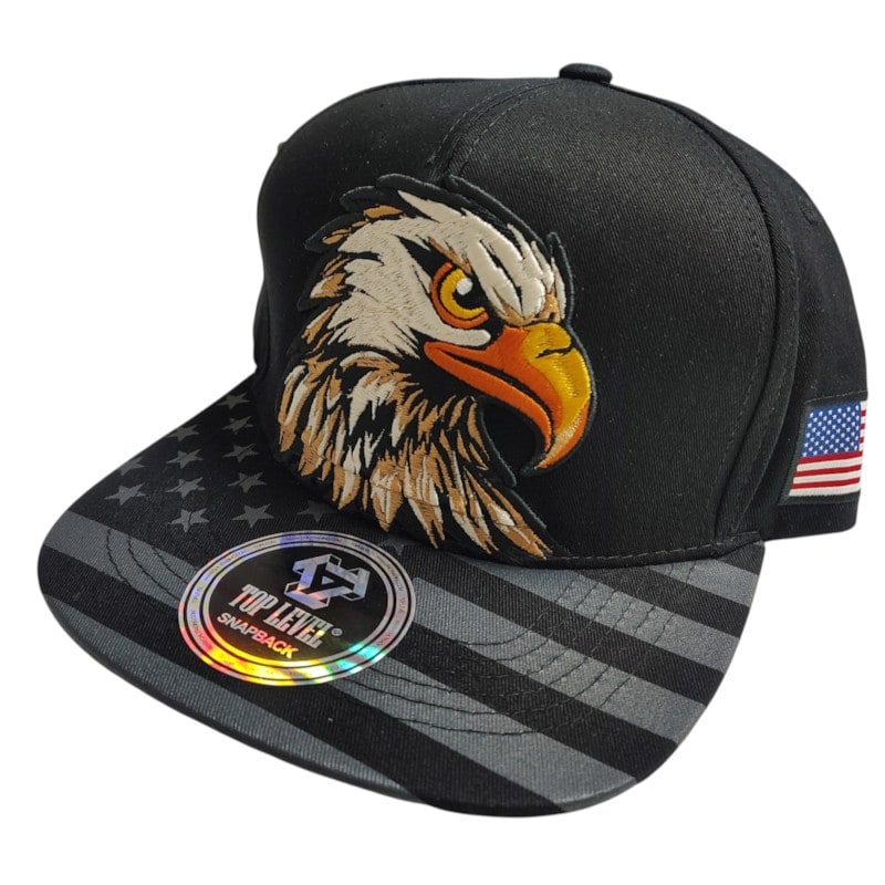 Truckers Caps - Eagle Patch Black