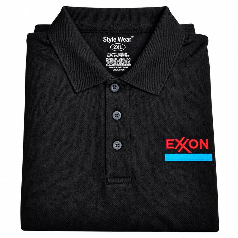TShirt Style Wear Polo - Exxon - Black - 2XL
