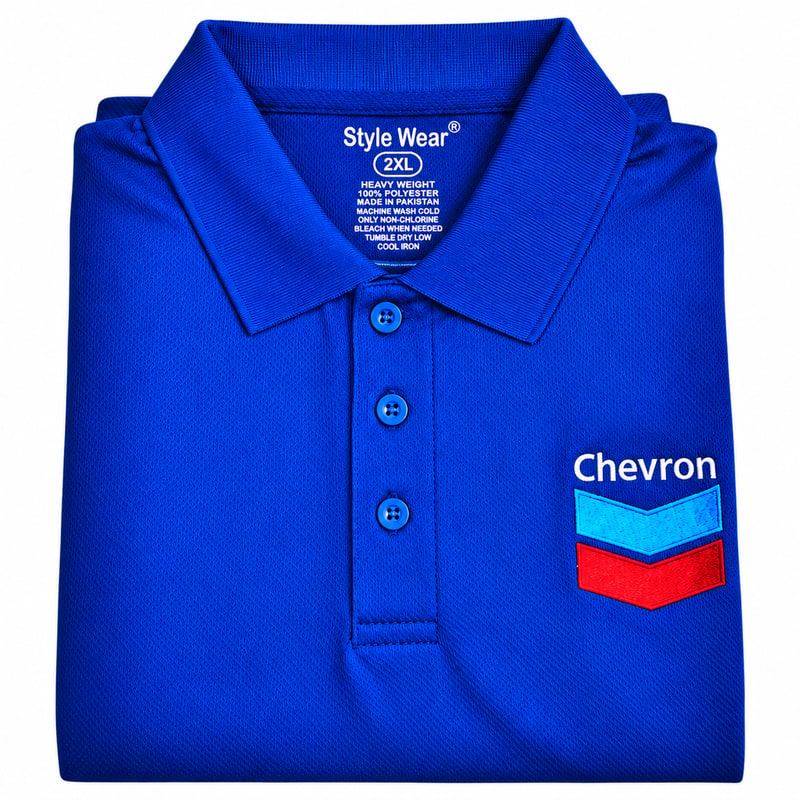 TShirt Style Wear Polo - Chevron - Royal Blue - 2XL