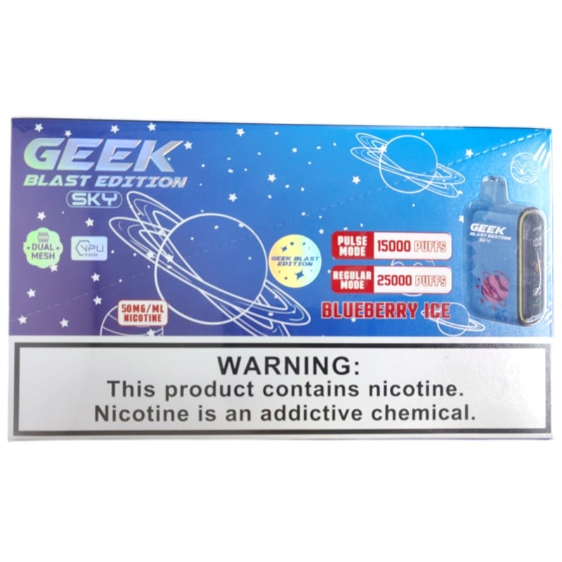 Geek Blast Sky 25k Puff 5ct Box - Blueberry Ice