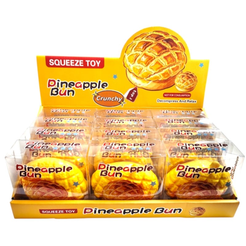 Jumbo Squeeze Pineapple Bun Toys 12ct Box