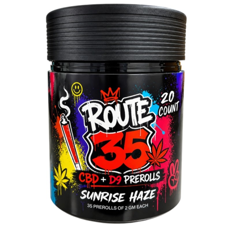 Route 35 CBD+D9 Pre - Rolls 2g 20ctJar - Sunrise Haze