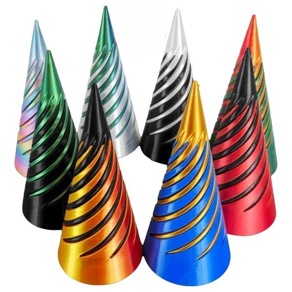 3D Printed Spiral Fidget Cone Toys 12ct Box