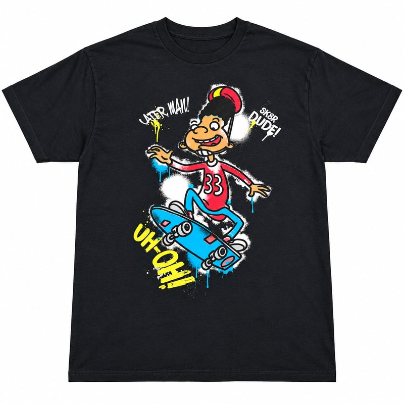 T - shirt Printed - Water Man/SK8R Dube Graffiti Graphic