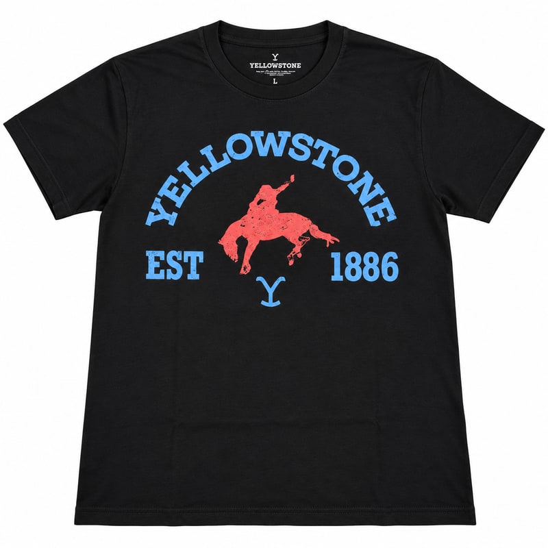 T - shirt Printed - Yellowstone EST - 1886 Graphic