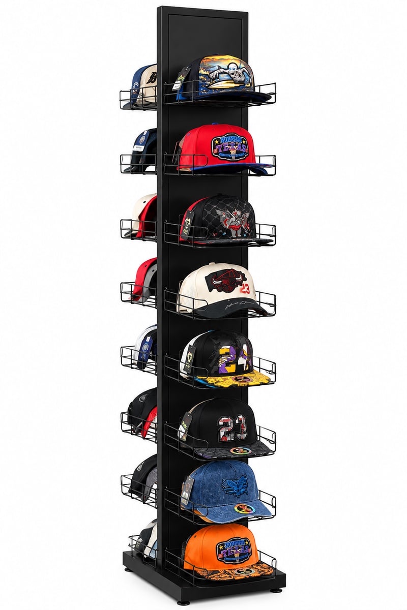 Display Metal Caps 2 sides 16 Slots 96ct