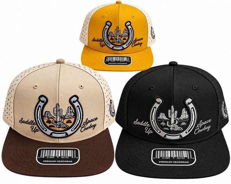 Hip - Hop Caps - Saddle Up Space Cowboy Design