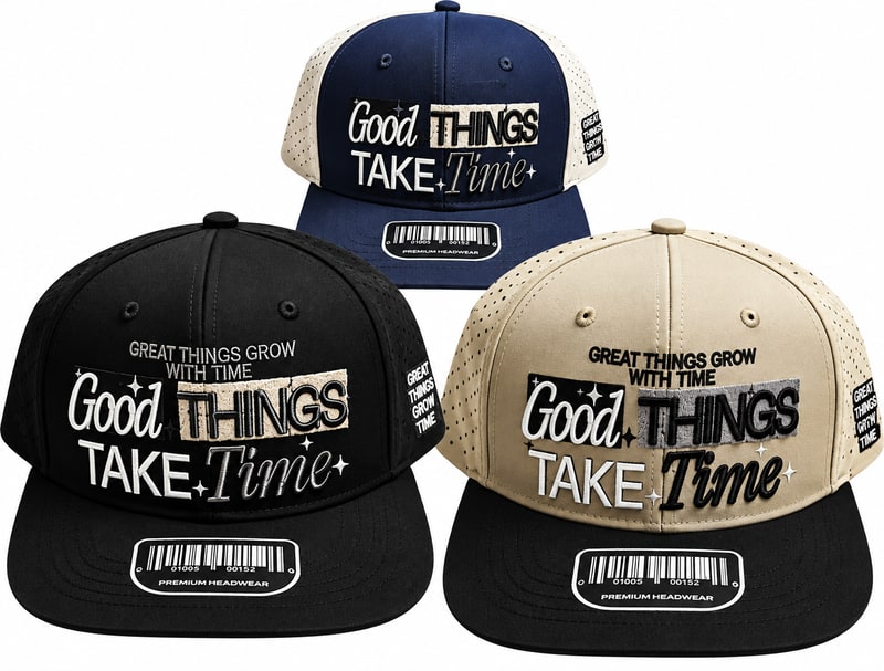 Hip - Hop Caps - Good Things Take Time Design