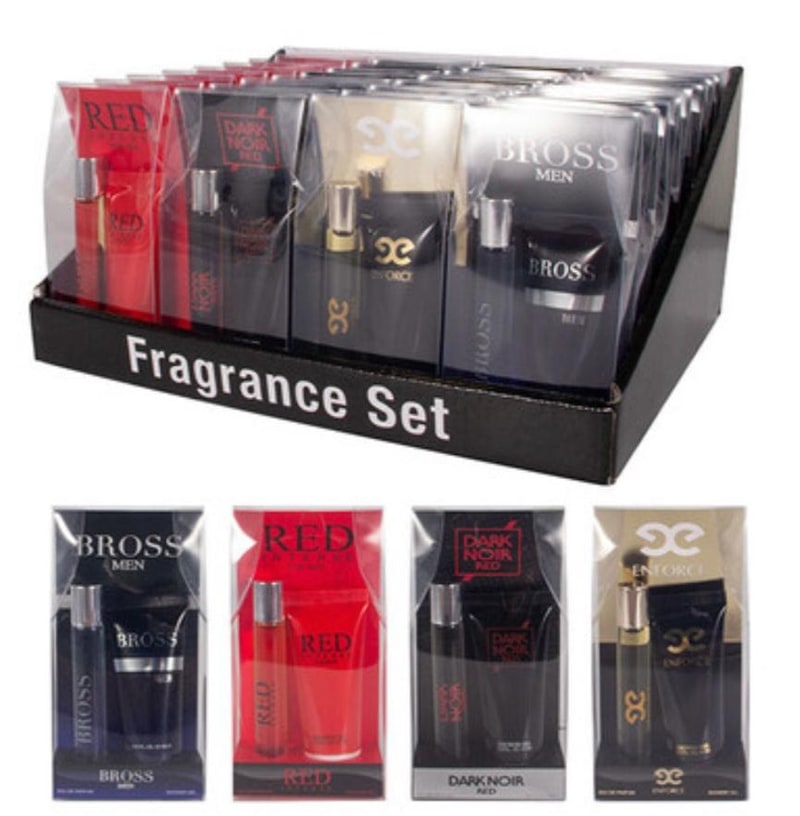Display Men's Fragrance Set Body Oil 8ml & Lotion 25ml 32ctBox