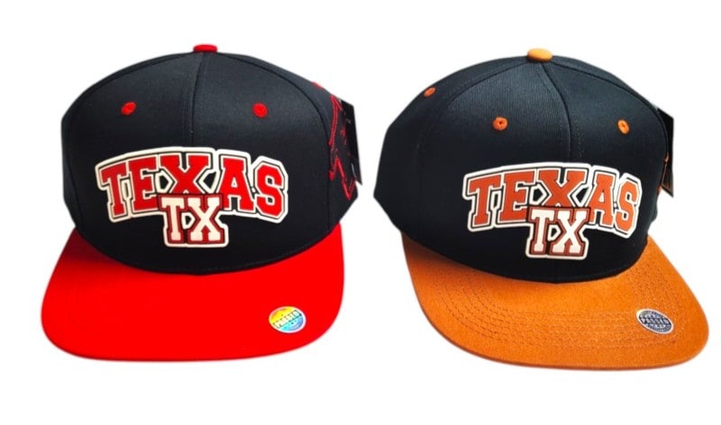 Hip - Hop Caps - Texas TX Rubber Patch