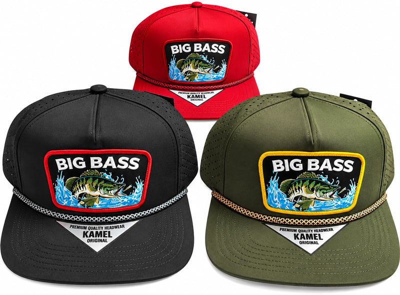 Hip - Hop Caps - Big Bass Fish Patch