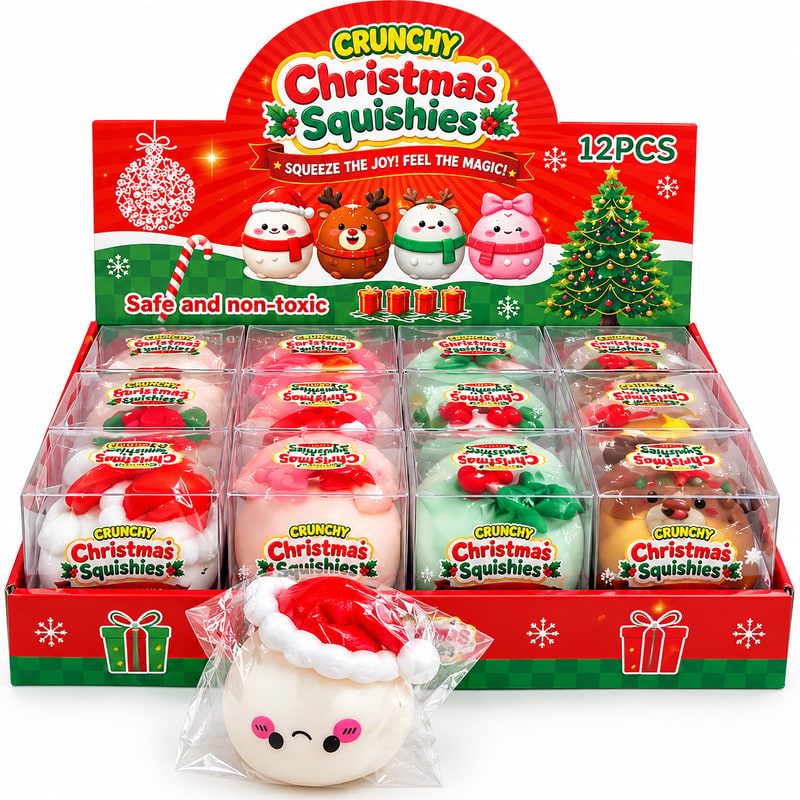 Christmas Shape Squeeze Toy 12ct Box