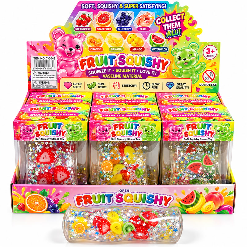 Jelly Fruits Squeeze Toy 9ct Box