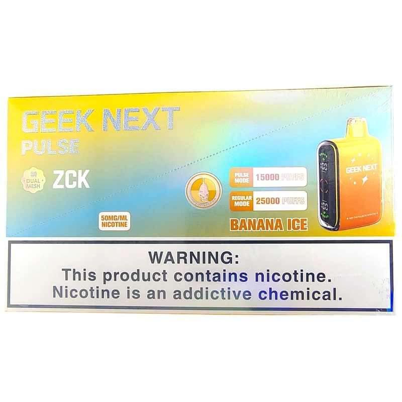 Geek Next Pulse 25k Puff 5ct Box - Banana Ice