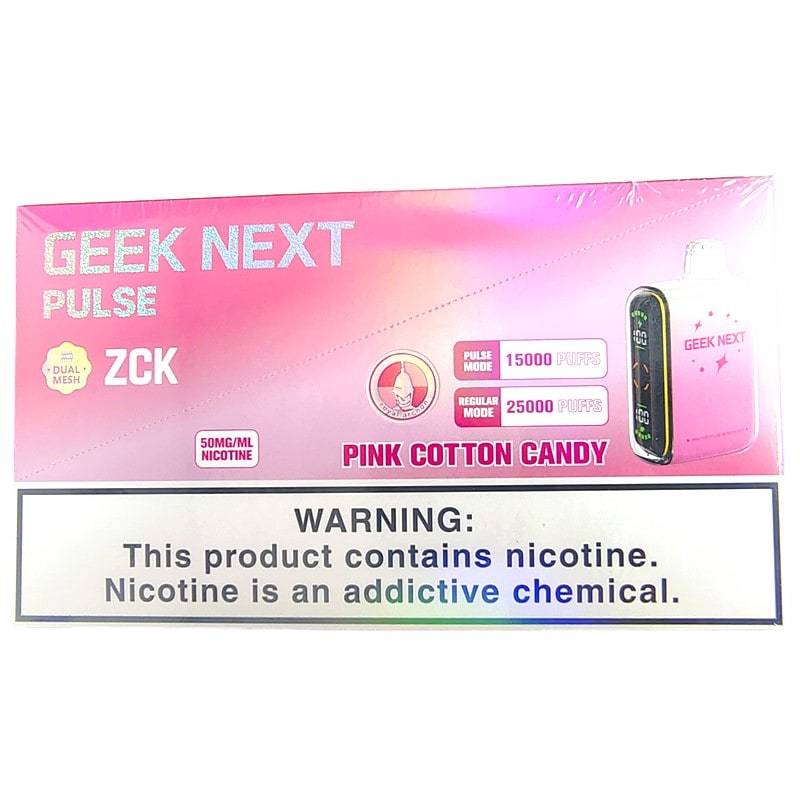 Geek Next Pulse 25k Puff 5ct Box - Pink Cotton Candy