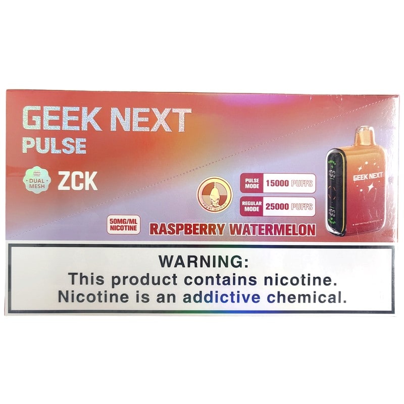 Geek Next Pulse 25k Puff 5ct Box - Raspberry Watermelon