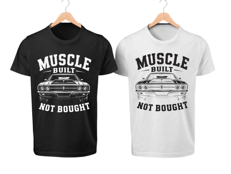 T - Shirt Printed - Muscle Built Not Bought