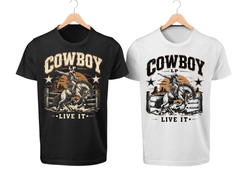 T - Shirt Printed - Cowboy Live It