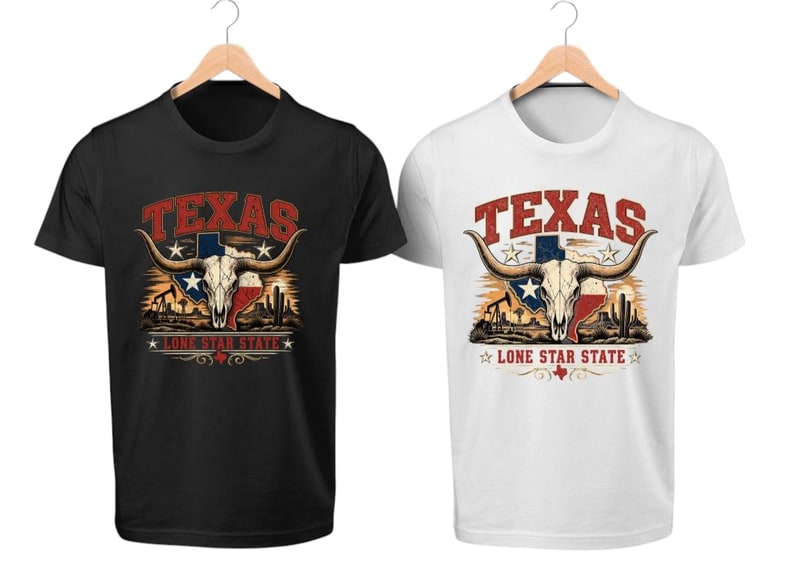 T - Shirt Printed - Texas Lone Star State