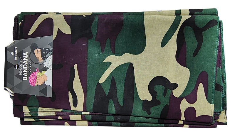 Head Wear Bandana 1dz Pack - Army