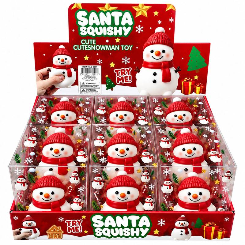 Santa Squishy Toy 6ct Box