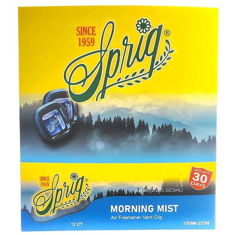 Sprig Car Air Freshener Vent Clip 0.10oz 12ct Box - Morning Mist
