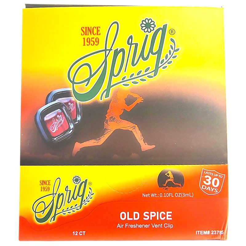 Sprig Car Air Freshener Vent Clip 0.10oz 12ct Box - Old Spice