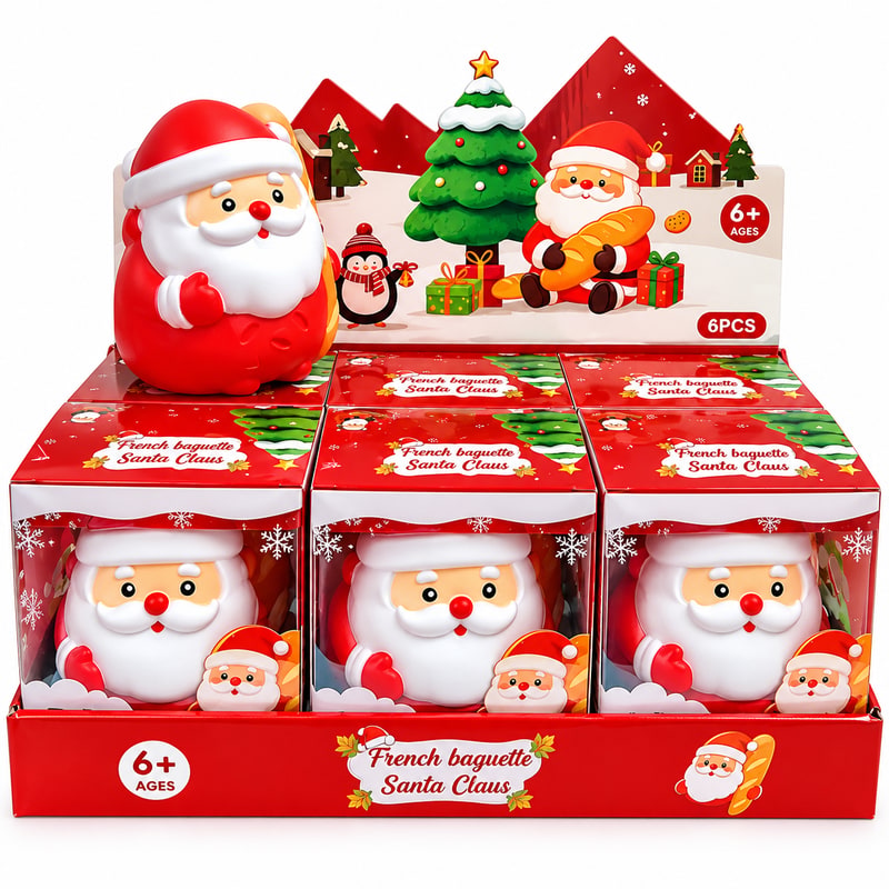 Christmas Santa Squishy Toy 6ct