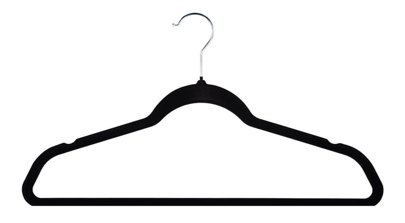 T - shirt Hanger Black Velvet - 1ct